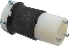 Hubbell Wiring Device-Kellems - 250 VAC, 30 Amp, L6-30R Configuration, Industrial Grade, Self Grounding Connector - 1 Phase, 2 Poles, IP20, 0.36 to 0.93 Inch Cord Diameter - Exact Tool & Supply
