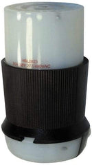 Hubbell Wiring Device-Kellems - 277/480 VAC, 30 Amp, L22-30R Configuration, Industrial Grade, Self Grounding Connector - 3 Phase, 4 Poles, IP20, 0.35 to 1.15 Inch Cord Diameter - Exact Tool & Supply