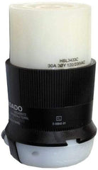 Hubbell Wiring Device-Kellems - 250 VAC, 30 Amp, NonNEMA Configuration, Industrial Grade, Self Grounding Connector - 1 Phase, 3 Poles, IP20, 0.35 to 1.15 Inch Cord Diameter - Exact Tool & Supply