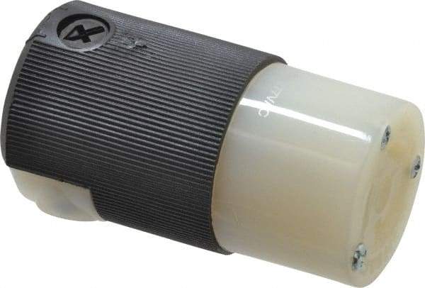 Hubbell Wiring Device-Kellems - 277 VAC, 15 Amp, L7-15R Configuration, Industrial Grade, Self Grounding Connector - 1 Phase, 2 Poles, IP20, 0.23 to 0.72 Inch Cord Diameter - Exact Tool & Supply