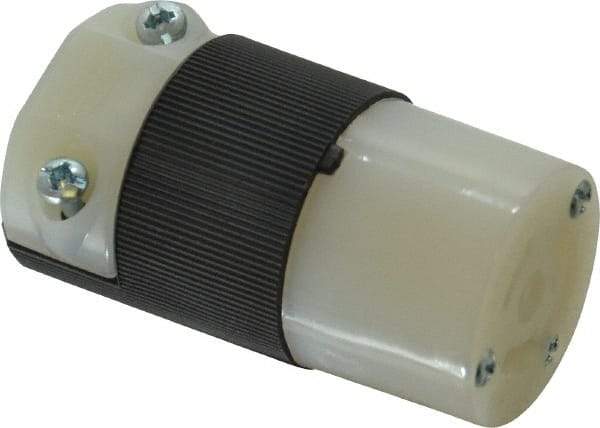 Hubbell Wiring Device-Kellems - 250 VAC, 15 Amp, L6-15R Configuration, Industrial Grade, Self Grounding Connector - 1 Phase, 2 Poles, IP20, 0.23 to 0.72 Inch Cord Diameter - Exact Tool & Supply