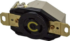 Hubbell Wiring Device-Kellems - 250 VAC, 20 Amp, L5-20R NEMA, Self Grounding Receptacle - 3 Poles, 4 Wire, Female End, Gray - Exact Tool & Supply