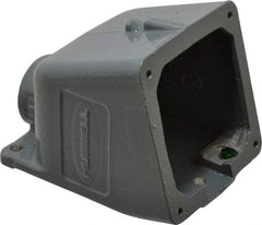 Hubbell Wiring Device-Kellems - 20, 30 Amp, 1 Inch Hub Size, Cast Aluminum Pin and Sleeve Angle Back Box - IP54, IP67, 15° Box Angle - Exact Tool & Supply