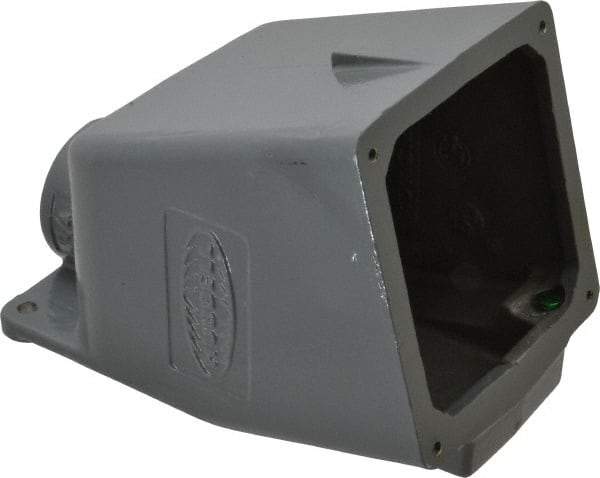 Hubbell Wiring Device-Kellems - 60, 63 Amp, 1-1/4 Inch Hub Size, Cast Aluminum Pin and Sleeve Angle Back Box - IP67, 15° Box Angle - Exact Tool & Supply