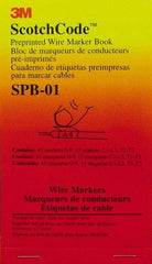 3M - 540 Label, 1.37 Inch Long x 0.22 Inch Wide x 1/4mm Thick, Alphanumeric Vinyl Film Book - Black Legend, White Background, 39.2 to 100.4°F, Self Adhesive - Exact Tool & Supply