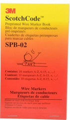 3M - 450 Label, 1.37 Inch Long x 0.22 Inch Wide x 1/4mm Thick, Alphanumeric Vinyl Film Book - Black Legend, White Background, 39.2 to 100.4°F, Self Adhesive - Exact Tool & Supply