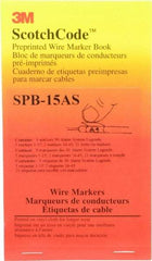 3M - 426 Label, 1.37 Inch Long x 0.22 Inch Wide x 1/4mm Thick, Alphanumeric, Electrical Vinyl Film Book - Black Legend, White Background, 39.2 to 100.4°F, Self Adhesive - Exact Tool & Supply
