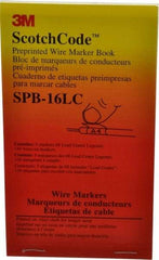 3M - 450 Label, 1.37 Inch Long x 0.22 Inch Wide x 1/4mm Thick, Alphanumeric, Electrical Vinyl Film Book - Black Legend, White Background, 39.2 to 100.4°F, Self Adhesive - Exact Tool & Supply