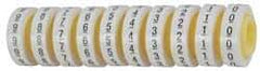 3M - 8' Long x 0.215" Wide, Polyester Film, Preprinted Tape Refills - White Background, Self Adhesive, Characters 0 to 9 - Exact Tool & Supply