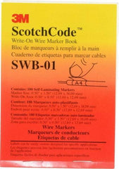 3M - 180 Label, 1/2 Inch Long x 1-1/2 Inch Wide, Write On Book - White Background, Self Laminated - Exact Tool & Supply