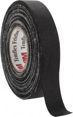 3M - 3/4" x 60', Black Cotton Cloth Electrical Tape - Series 1755, 13 mil Thick, 48 Lb./Inch Tensile Strength - Exact Tool & Supply