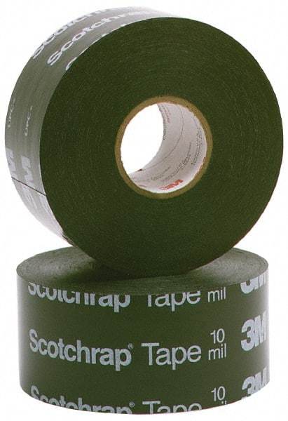 3M - 6" x 100', Black Vinyl Electrical Tape - Series 50, 10 mil Thick, 20 Lb./Inch Tensile Strength - Exact Tool & Supply