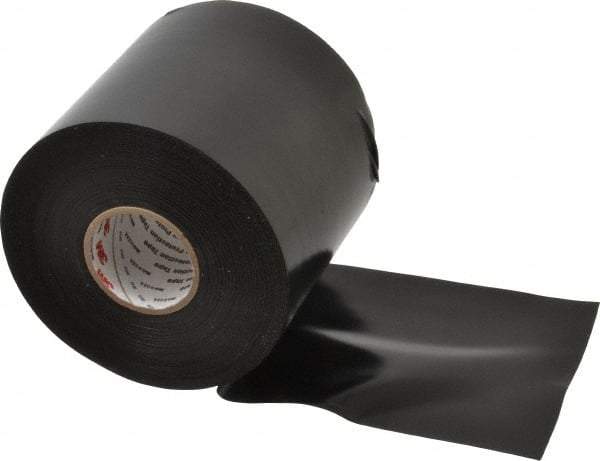 3M - 4" x 100', Black Vinyl Electrical Tape - Series 50, 10 mil Thick, 20 Lb./Inch Tensile Strength - Exact Tool & Supply