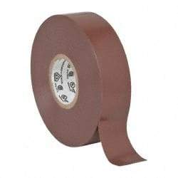 3M - 3/4" x 66', Brown Vinyl Electrical Tape - Series 35, 7 mil Thick, 1,250 V/mil Dielectric Strength, 17 Lb./Inch Tensile Strength - Exact Tool & Supply