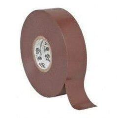 3M - 3/4" x 66', Brown Vinyl Electrical Tape - Series 35, 7 mil Thick, 1,250 V/mil Dielectric Strength, 17 Lb./Inch Tensile Strength - Exact Tool & Supply