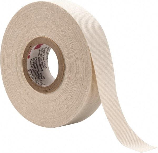 3M - 3/4" x 66', White Glass Cloth Electrical Tape - Series 27, 7 mil Thick, 150 Lb./Inch Tensile Strength - Exact Tool & Supply