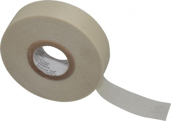 3M - 3/4" x 66', White Glass Cloth Electrical Tape - Series 69, 7 mil Thick, 180 Lb./Inch Tensile Strength - Exact Tool & Supply