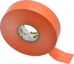3M - 3/4" x 66', Orange Vinyl Electrical Tape - Series 35, 7 mil Thick, 1,250 V/mil Dielectric Strength, 17 Lb./Inch Tensile Strength - Exact Tool & Supply