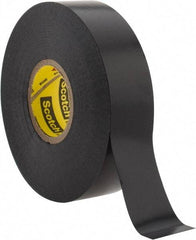 3M - 3/4" x 110', Black Vinyl Electrical Tape - Series 33, 7 mil Thick, Over 1000 V/mil Dielectric Strength, 17 Lb./Inch Tensile Strength - Exact Tool & Supply