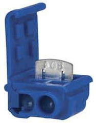 3M - 18 to 16 AWG, Blue, IDC, Tap Quick Splice Connector - 2 Wires - Exact Tool & Supply