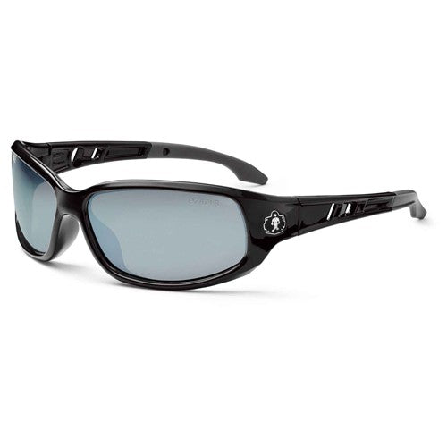 Valkyrie Silver Mirror Lens Black Safety Glasses - Exact Tool & Supply