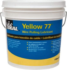 Ideal - 1 Gallon Pail, Yellow Wire Pulling Lubricant Wax - 40 to 120°F, RoHS Compliant, UL Listed - Exact Tool & Supply