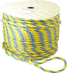 Ideal - 600 Ft. Long, 300 Lb. Load, Polypropylene Rope - 3/8 Inch Diameter, 2,430 Lb. Breaking Strength - Exact Tool & Supply