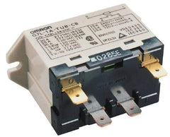 Omron - Standard Electromechanical Screw General Purpose Relay - 25 Amp at 220 VAC, DPST, 12 VDC, 68.5mm Wide x 49mm High x 34.5mm Deep - Exact Tool & Supply
