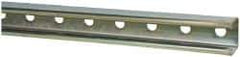 Thomas & Betts - 10' Long x 1-5/8" Wide x 1-5/8" High, 12 Gauge, Strip Steel, Punched Framing Channel & Strut - 0.105" Thick, Gold Galvanized - Exact Tool & Supply