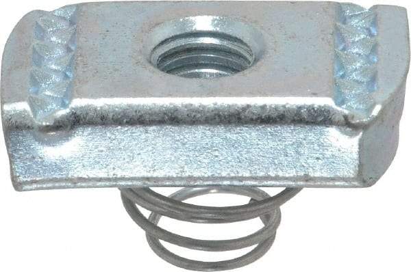 Thomas & Betts - Steel Short Spring Strut Nut - 3/8" Bolt, Used with Thomas & Betts Channel Type B Only - Exact Tool & Supply