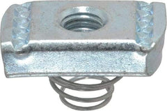 Thomas & Betts - Steel Short Spring Strut Nut - 3/8" Bolt, Used with Thomas & Betts Channel Type B Only - Exact Tool & Supply