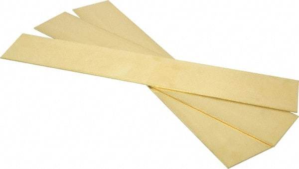 Made in USA - 0.064 Inch Thick x 2 Inch Wide x 12 Inch Long, Brass Strip - Alloy 260 - Exact Tool & Supply