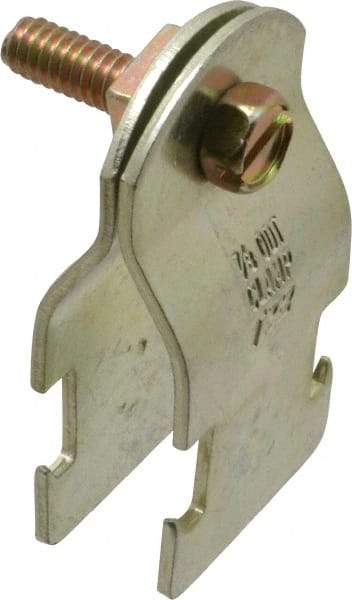 Thomas & Betts - 7/8" Pipe, 16 Gauge" Pipe or Tube Clamp - Gold Galvanized, 650 Lb Capacity - Exact Tool & Supply