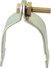 Thomas & Betts - 2" Pipe, 12 Gauge" Pipe or Tube Clamp - Gold Galvanized, 1,000 Lb Capacity - Exact Tool & Supply