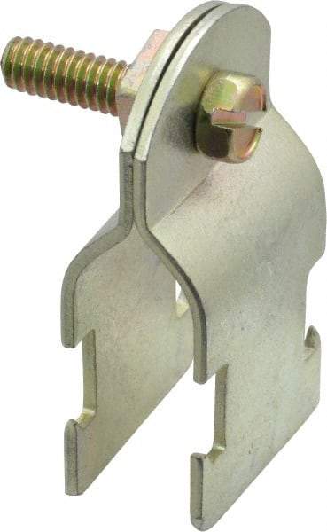 Thomas & Betts - 1/2" Pipe, 14 Gauge" Pipe or Conduit Clamp - Gold Galvanized, Rigid & IMC Conduit - Exact Tool & Supply