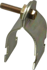 Thomas & Betts - 1" Pipe, 14 Gauge" Pipe or Conduit Clamp - Gold Galvanized, Rigid & IMC Conduit - Exact Tool & Supply