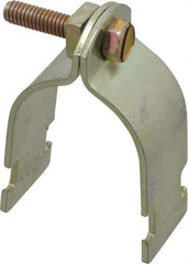 Thomas & Betts - 1-1/2" Pipe, 12 Gauge" Pipe or Conduit Clamp - Gold Galvanized, Rigid & IMC Conduit - Exact Tool & Supply