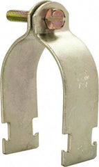 Thomas & Betts - 2" Pipe, 12 Gauge" Pipe or Conduit Clamp - Gold Galvanized, Rigid & IMC Conduit - Exact Tool & Supply