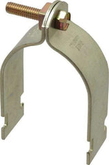 Thomas & Betts - 2-1/2" Pipe, 12 Gauge" Pipe or Conduit Clamp - Gold Galvanized, Rigid & IMC Conduit - Exact Tool & Supply