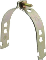 Thomas & Betts - 4" Pipe, 1/8 Gauge" Pipe or Conduit Clamp - Gold Galvanized, Rigid & IMC Conduit - Exact Tool & Supply