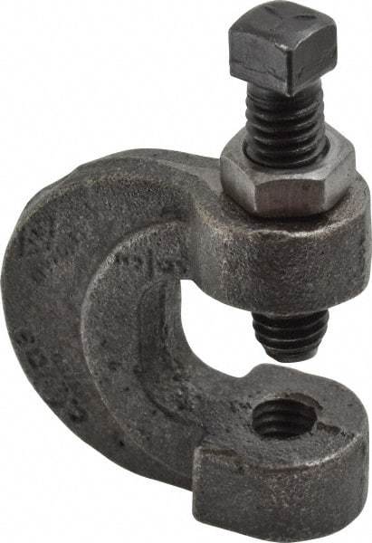 Thomas & Betts - 3/4" Max Flange Thickness, 3/8" Rod L-Clamp with Locknut - 850 Lb Capacity, Steel - Exact Tool & Supply