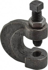 Thomas & Betts - 3/4" Max Flange Thickness, 3/8" Rod L-Clamp with Locknut - 850 Lb Capacity, Steel - Exact Tool & Supply
