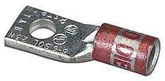 Thomas & Betts - 400 kcmil Wire Noninsulated Compression Connection Square Ring Terminal - 5/8" Stud, 3.53" OAL x 1.41" Wide, Tin Plated Copper Contact - Exact Tool & Supply