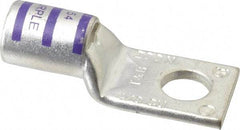 Thomas & Betts - 4/0 AWG Noninsulated Compression Connection Square Ring Terminal - 1/2" Stud, 2-1/2" OAL x 1.03" Wide, Tin Plated Copper Contact - Exact Tool & Supply