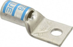 Thomas & Betts - 400 kcmil Wire Noninsulated Compression Connection Square Ring Terminal - 1/2" Stud, 3.2" OAL x 1.41" Wide, Tin Plated Copper Contact - Exact Tool & Supply