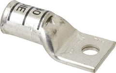 Thomas & Betts - 400 kcmil Wire Noninsulated Compression Connection Square Ring Terminal - 1/2" Stud, 3.31" OAL x 1.61" Wide, Tin Plated Copper Contact - Exact Tool & Supply