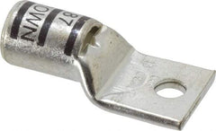 Thomas & Betts - 500 kcmil Wire Noninsulated Compression Connection Square Ring Terminal - 1/2" Stud, 3.3" OAL x 1.61" Wide, Tin Plated Copper Contact - Exact Tool & Supply