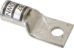 Thomas & Betts - 500 kcmil Wire Noninsulated Compression Connection Square Ring Terminal - 5/8" Stud, 3.63" OAL x 1.61" Wide, Tin Plated Copper Contact - Exact Tool & Supply