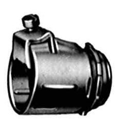 Thomas & Betts - 3-1/2" Trade, Malleable Iron Set Screw Straight FMC Conduit Connector - Insulated - Exact Tool & Supply