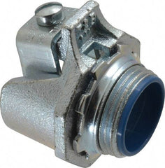 Thomas & Betts - 1" Trade, Malleable Iron Set Screw Straight FMC Conduit Connector - Insulated - Exact Tool & Supply